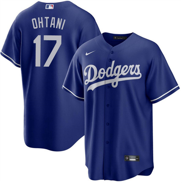 Los Angeles Dodgers #17 Shohei Ohtani Blue Cool Base Stitched Jersey - Click Image to Close